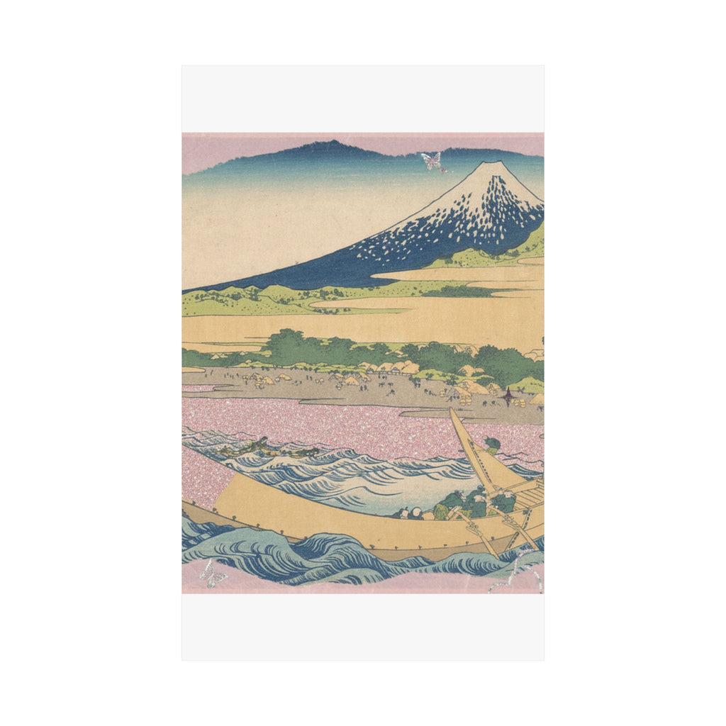 Scenic Nature — Tago Bay Near Ejiri On The Tōkaidō (Tōkaidō Ejiri Tago No Ura Ryaku Zu), From Th — Matte Poster