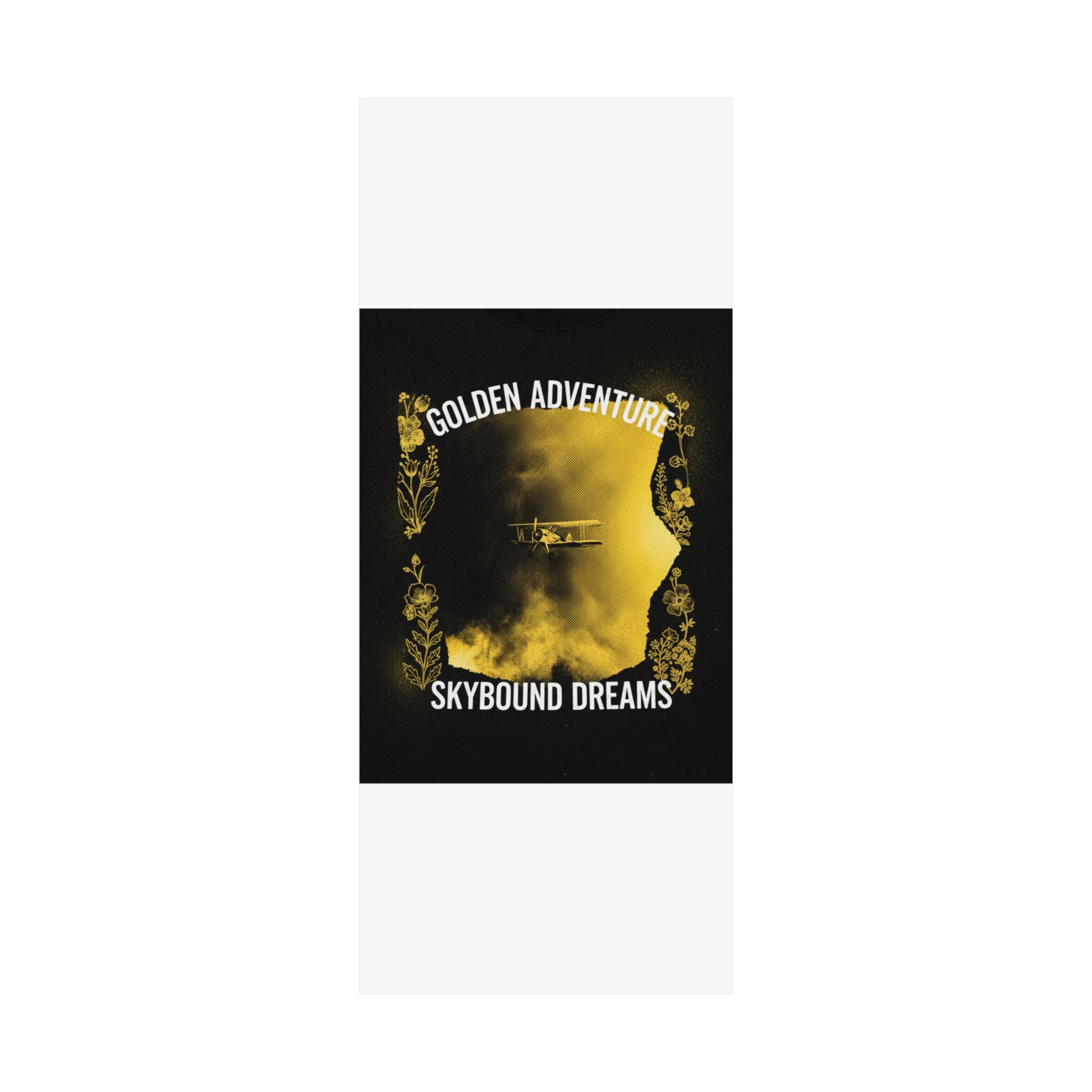Golden Adventure Skybound Dreams Biplane Art Poster