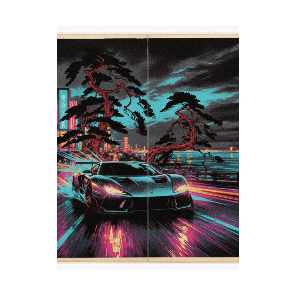 Fast Furious — Shinagawa Hakkei Zaka — Matte Poster