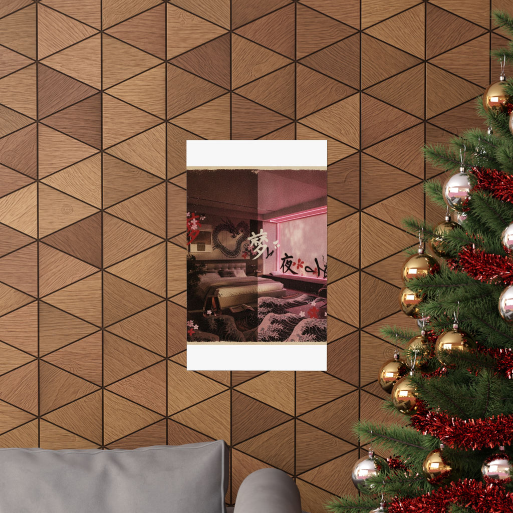 Japanese Street — Bedroom — Matte Poster