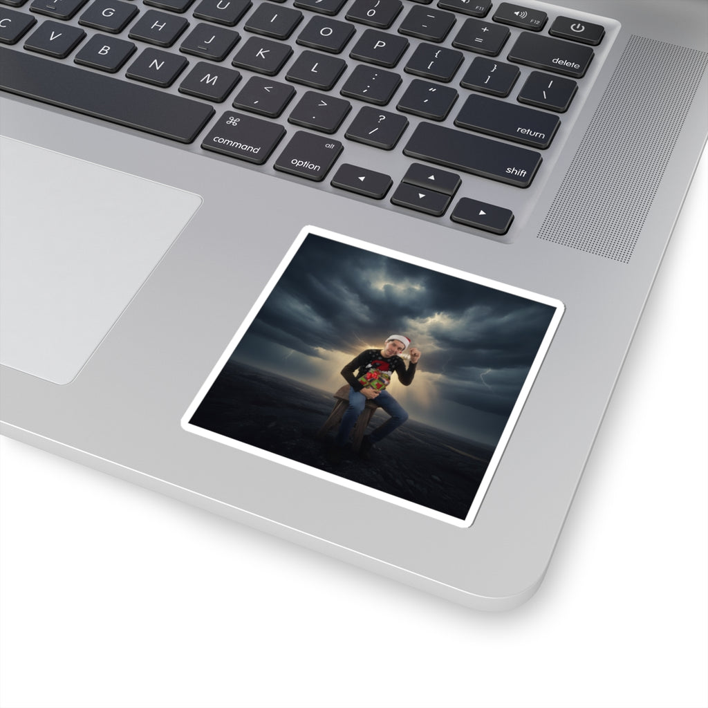 Dramatic Storm — Person — Kiss-Cut Sticker