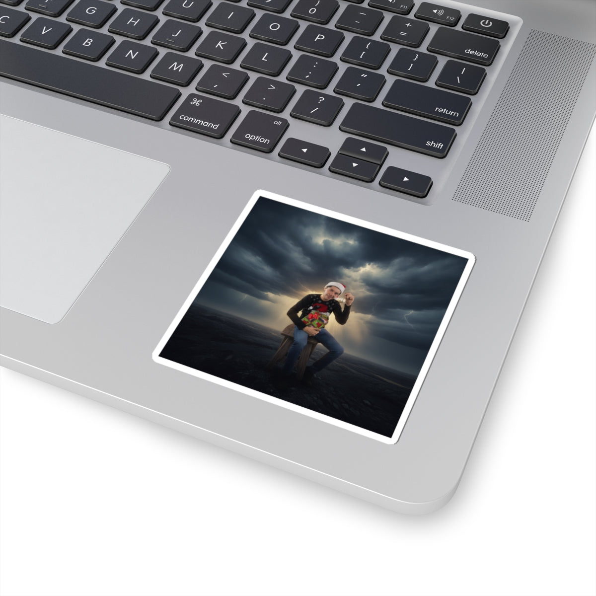 Dramatic Storm — Person — Kiss-Cut Sticker