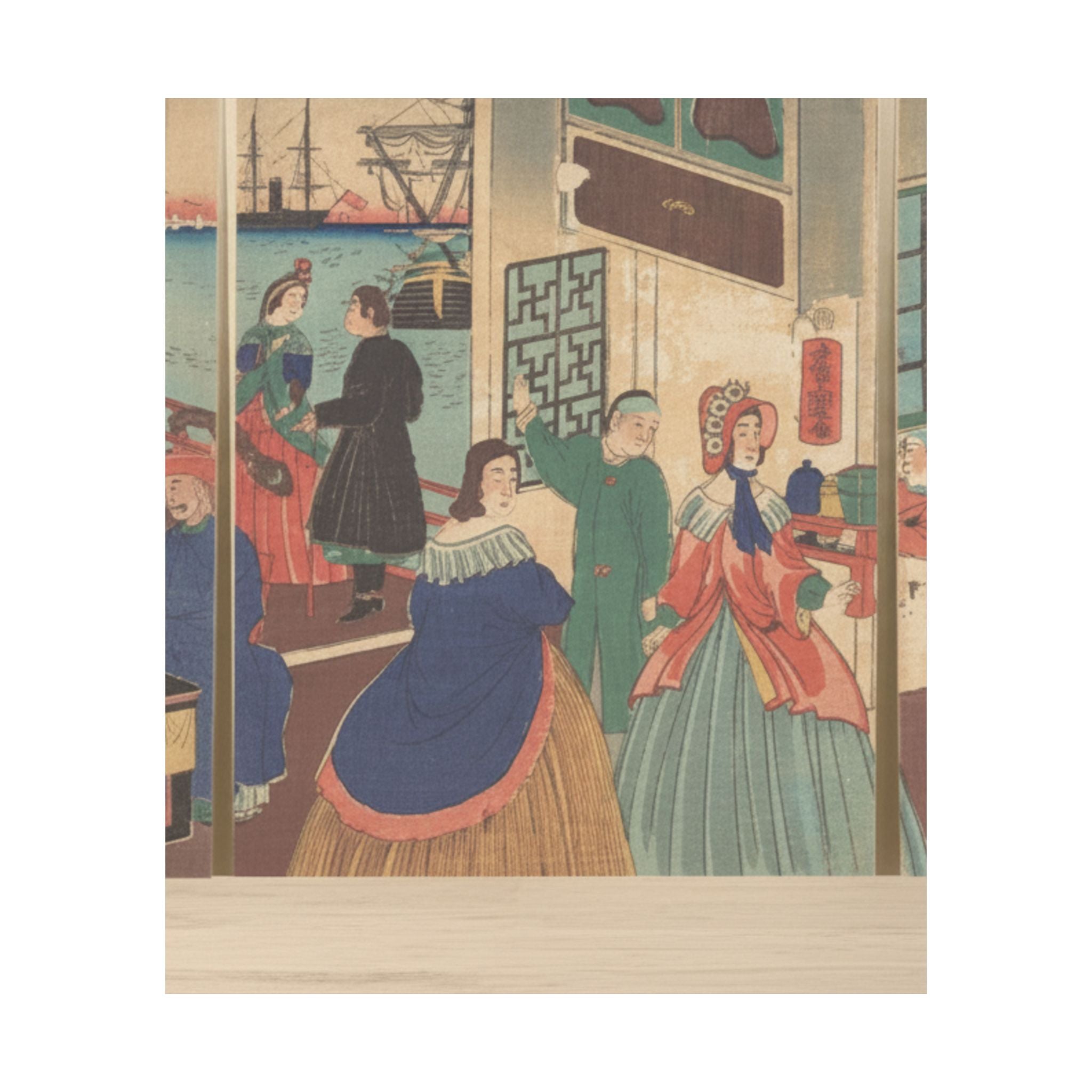 Product Marketing — People Of The Five Nations Drinking And Eating (Gokakoku Jinbutsu Dontaku No Zu) — Matte Poster
