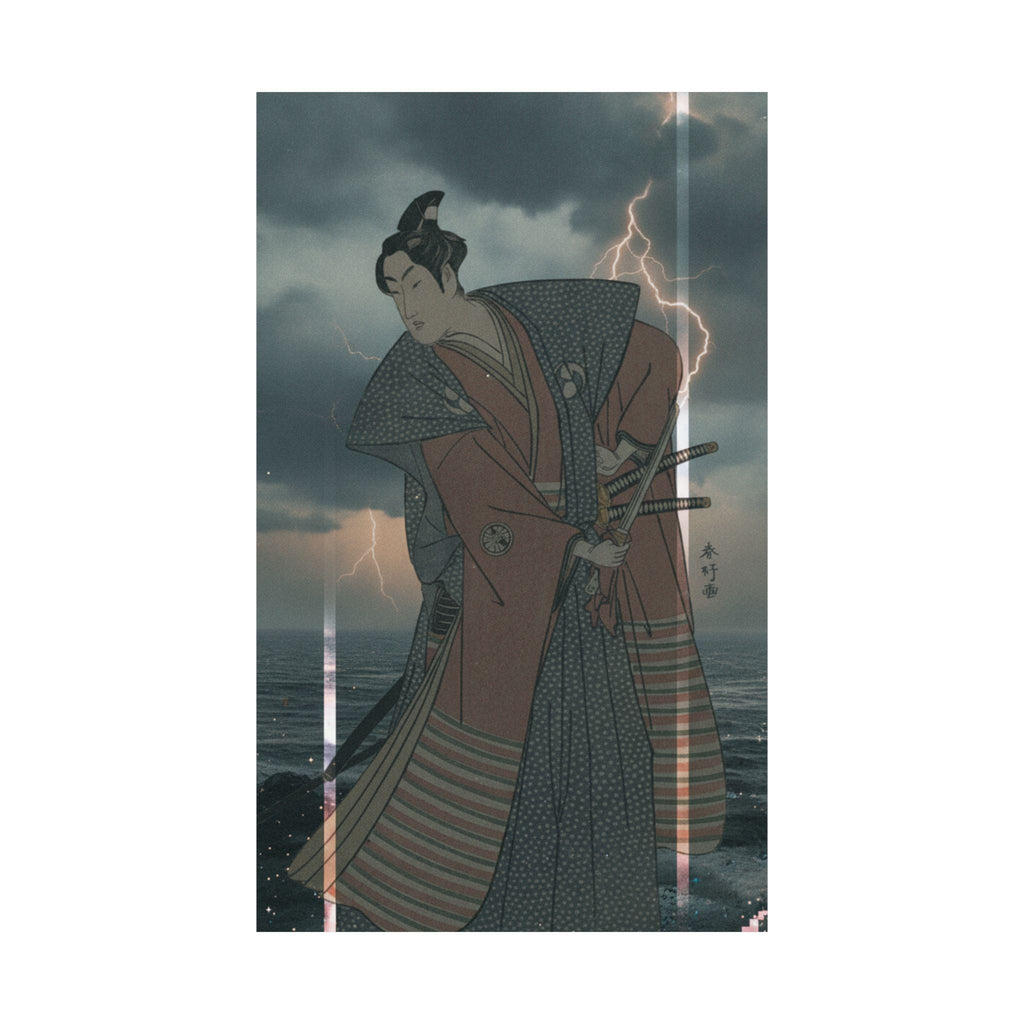 Dramatic Storm — The Third Segawa Kikunojo In The Role Of Oboshi Rikiya — Matte Poster