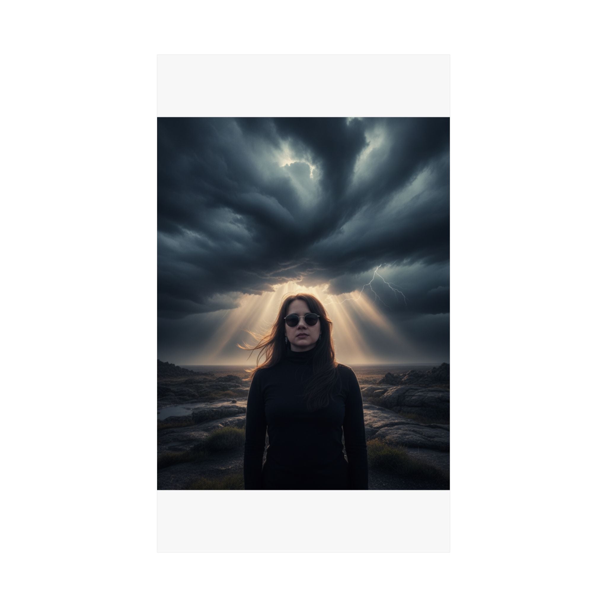 Dramatic Storm — Person — Matte Poster