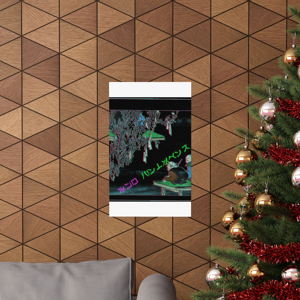 Glitch Culture — Two Pilgrims Gazing At A Tree Festooned With Prayers — Matte Poster