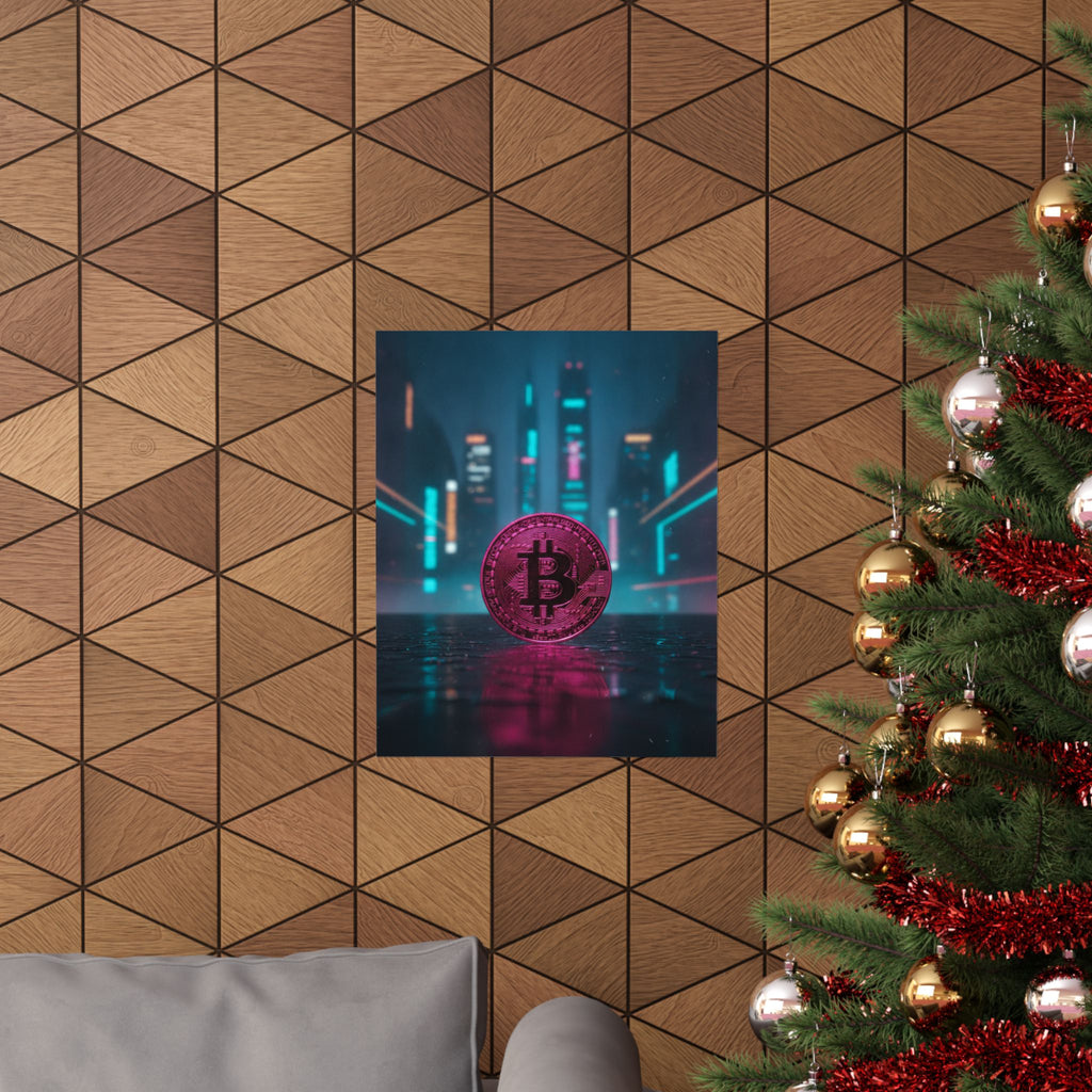 Neon Noir — Coin — Matte Poster