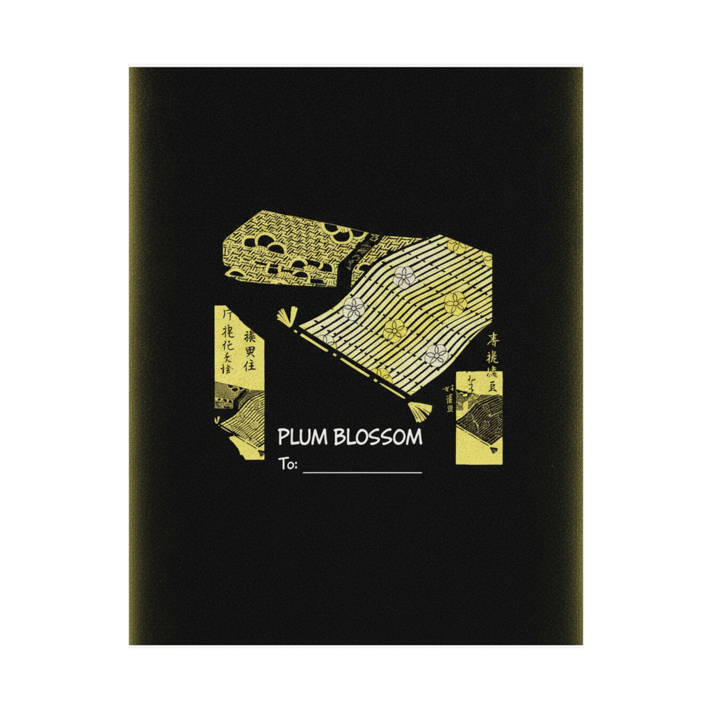 Streetwear Collage — Pattern Of Plum Blossom — Matte Poster