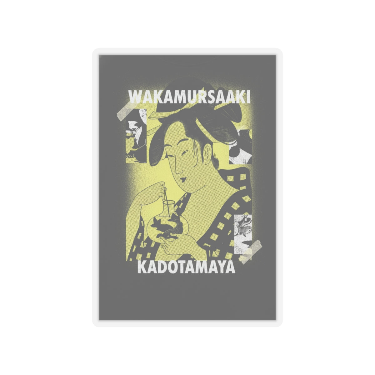 Streetwear Collage — Wakamurasaki Of The Kadotamaya — Kiss-Cut Sticker