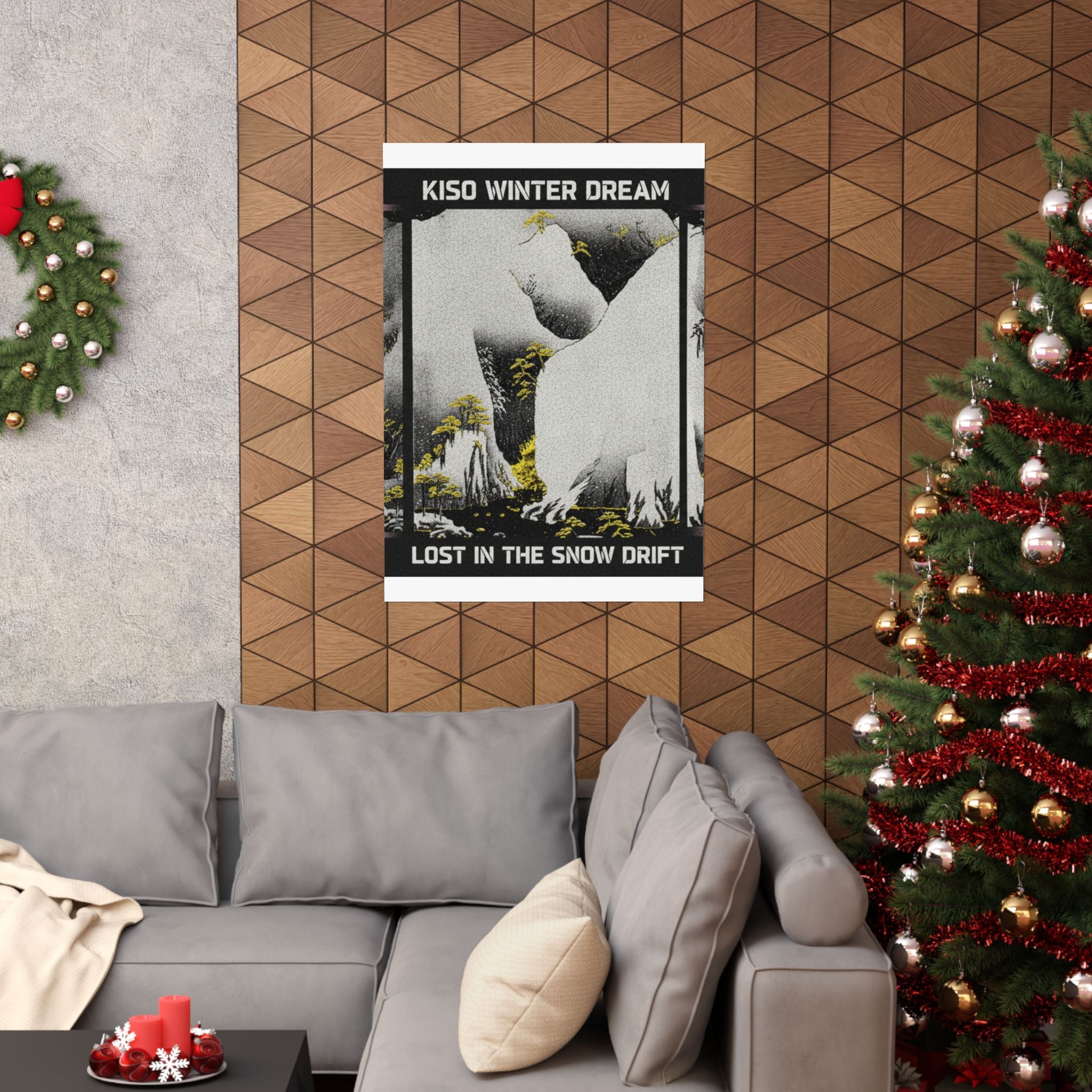 Streetwear Collage — Kiso Gorge In The Snow — Matte Poster