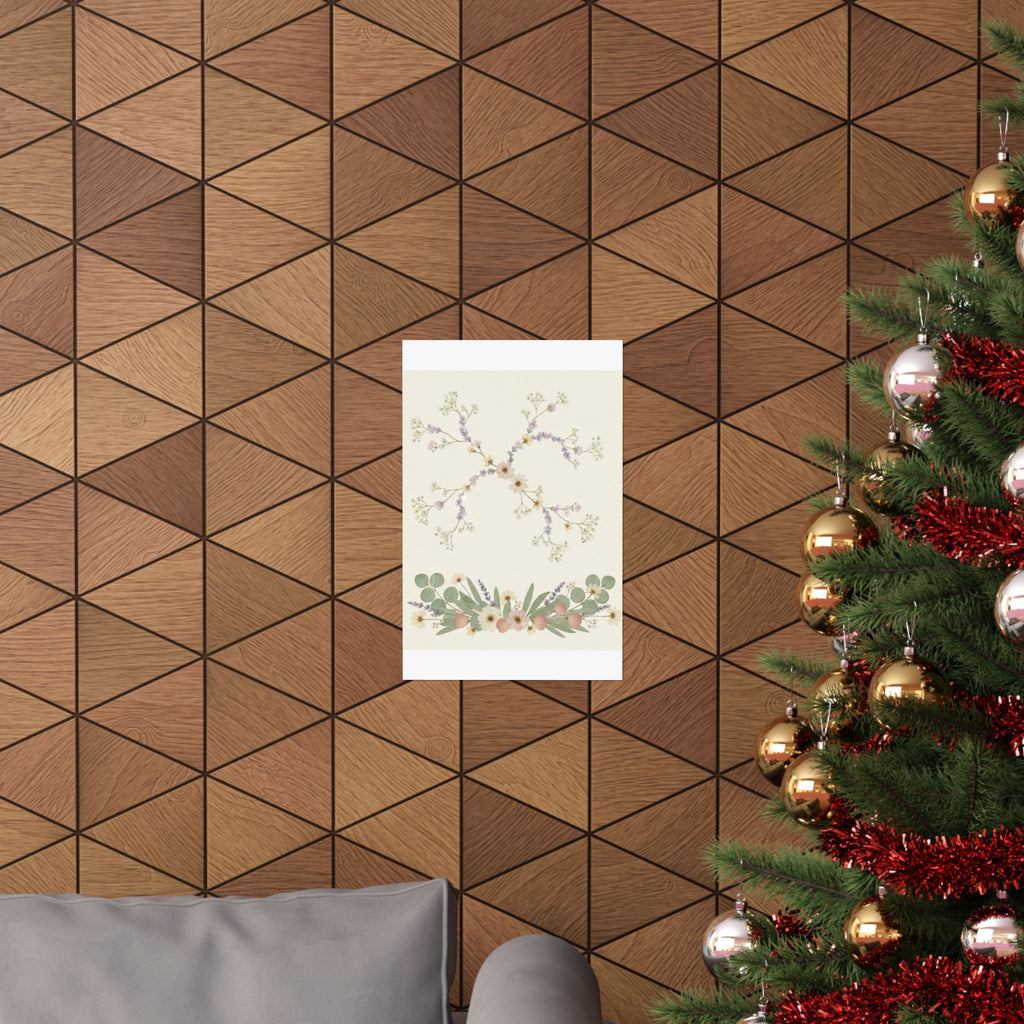 Pressed Lavender & Eucalyptus Garland Matte Poster