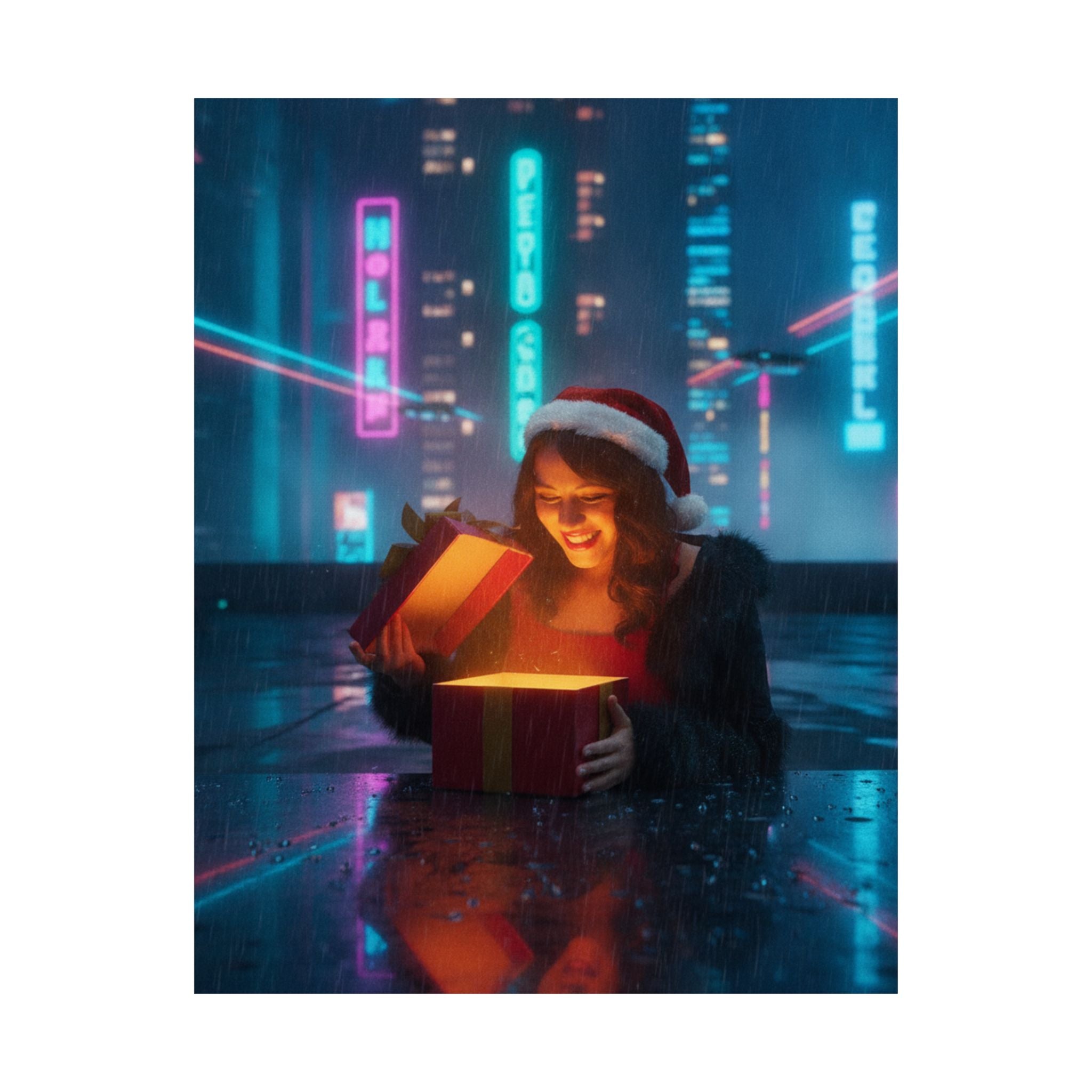 Neon Noir — Person — Matte Poster