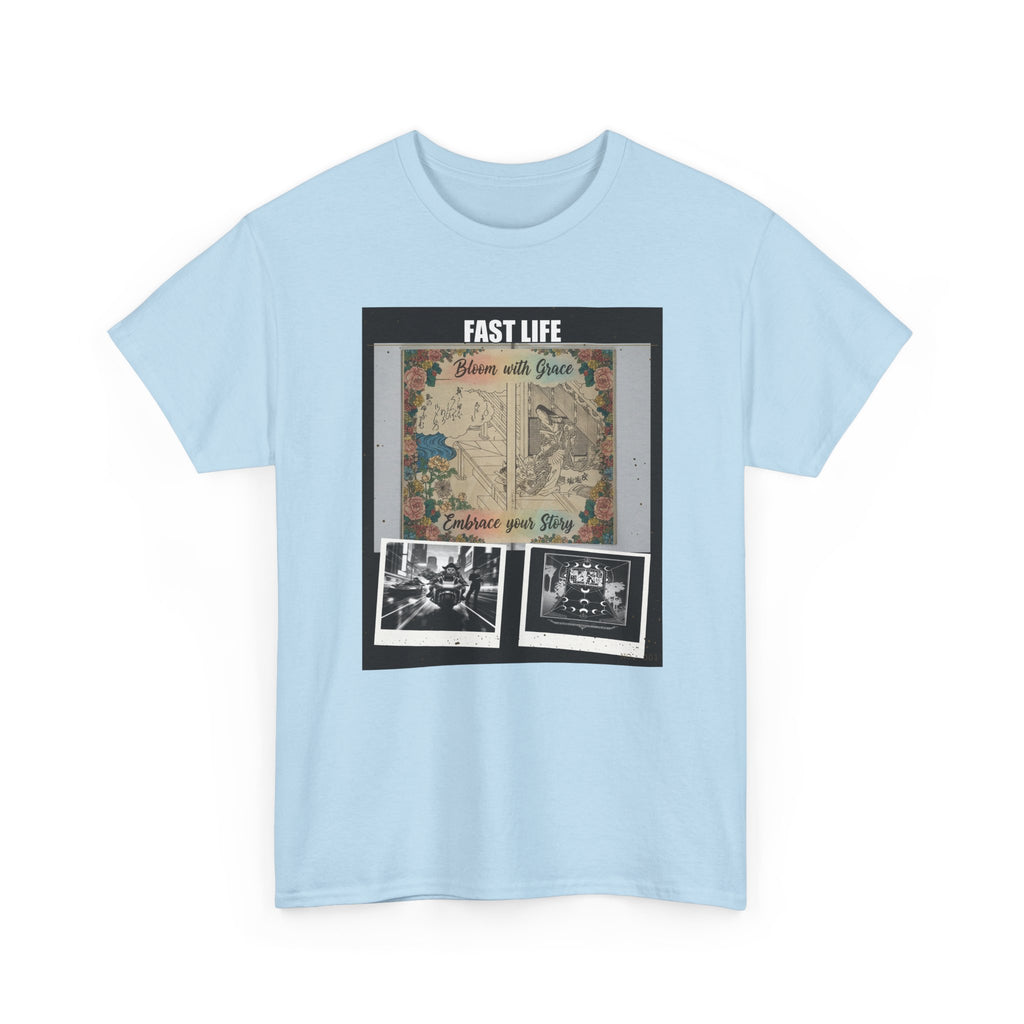 FAST LIFE Vintage Floral Collage Poster Graphic Tee