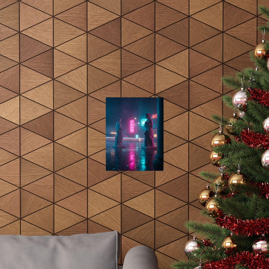 Neon Noir — Person — Matte Poster