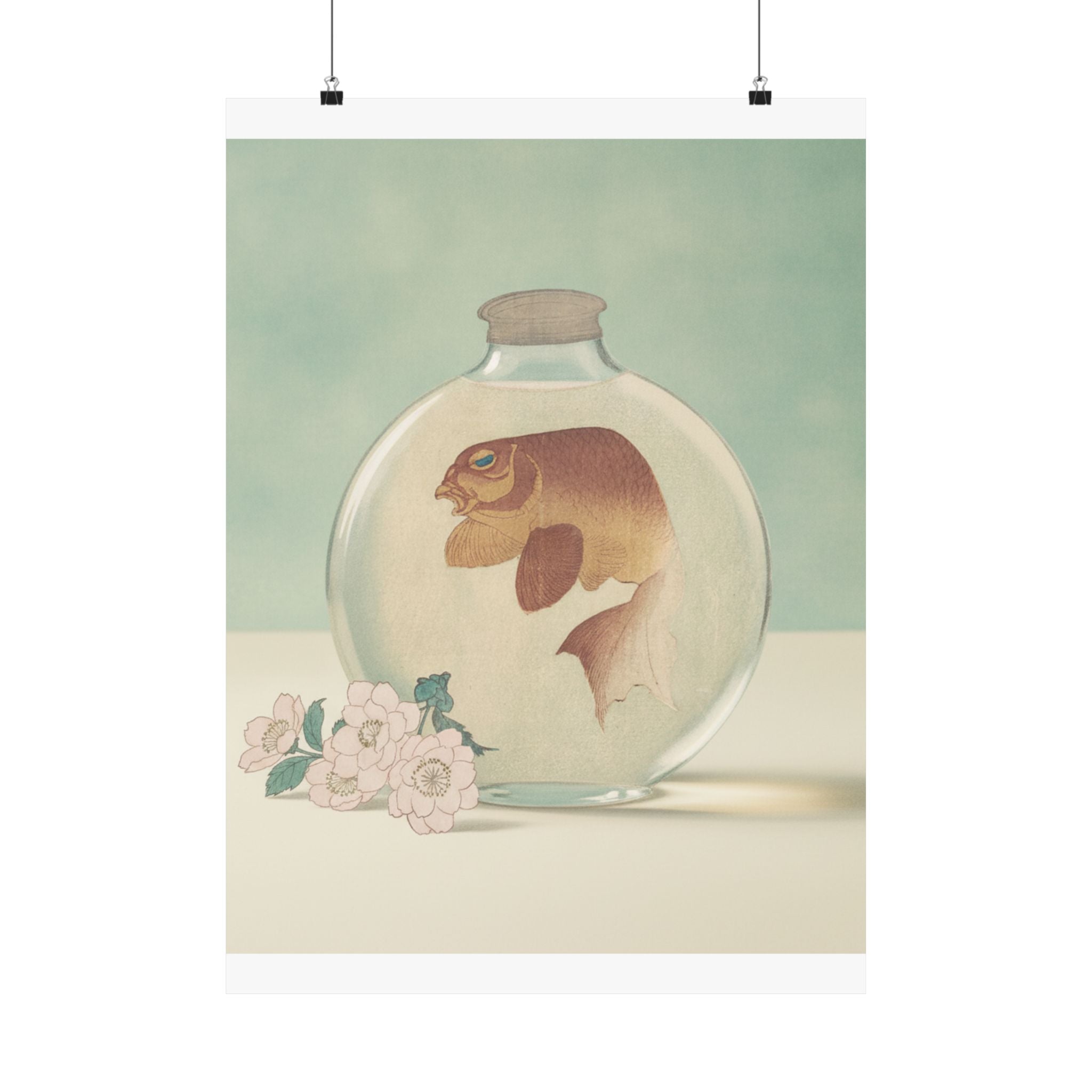 Product Marketing — Gold-Fish In A Glass Bottle — Matte Poster