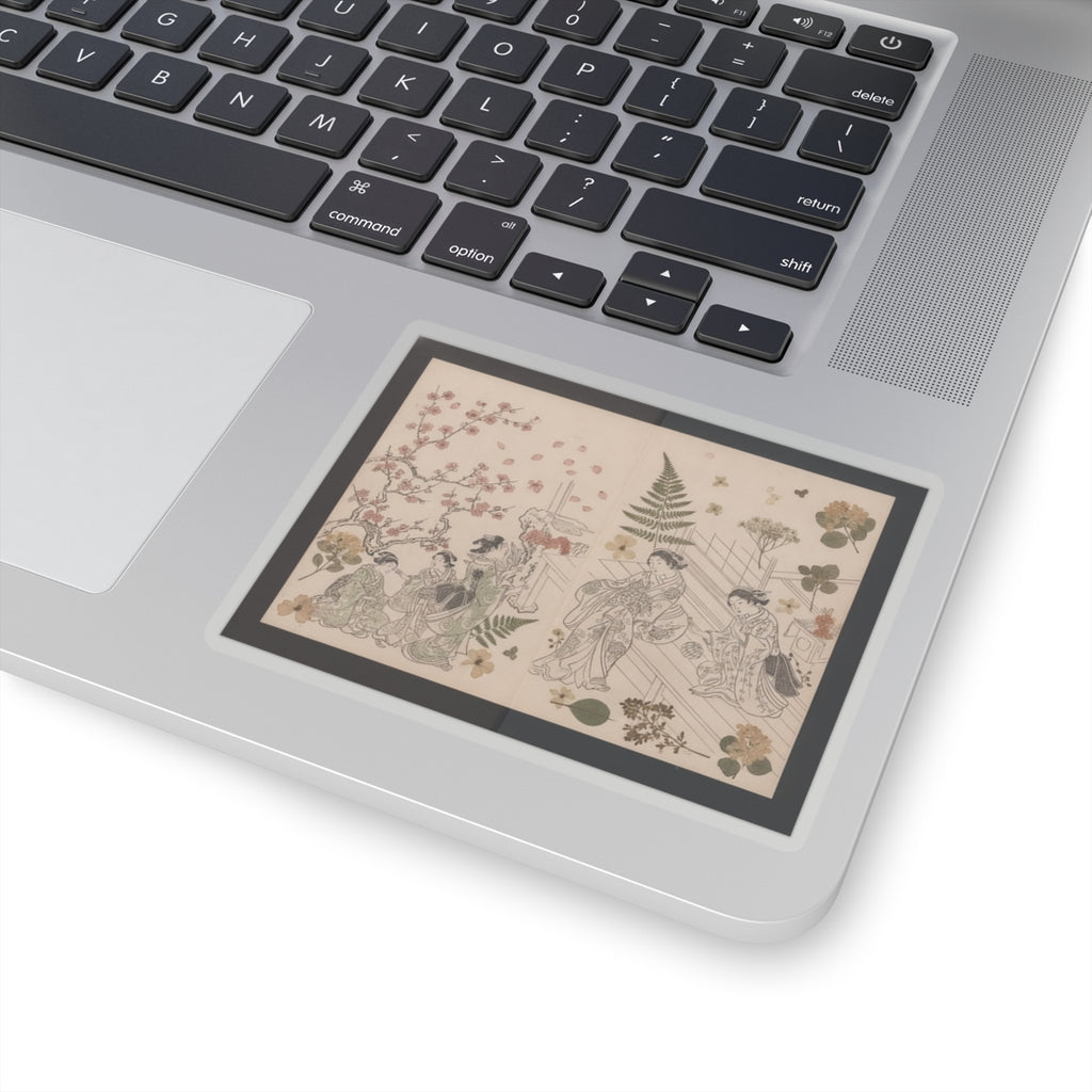 Botanical — True Reflections On The Life And Manners Of A Woman (Ehon Masukagami) 絵本十寸鏡 — Kiss-Cut Sticker