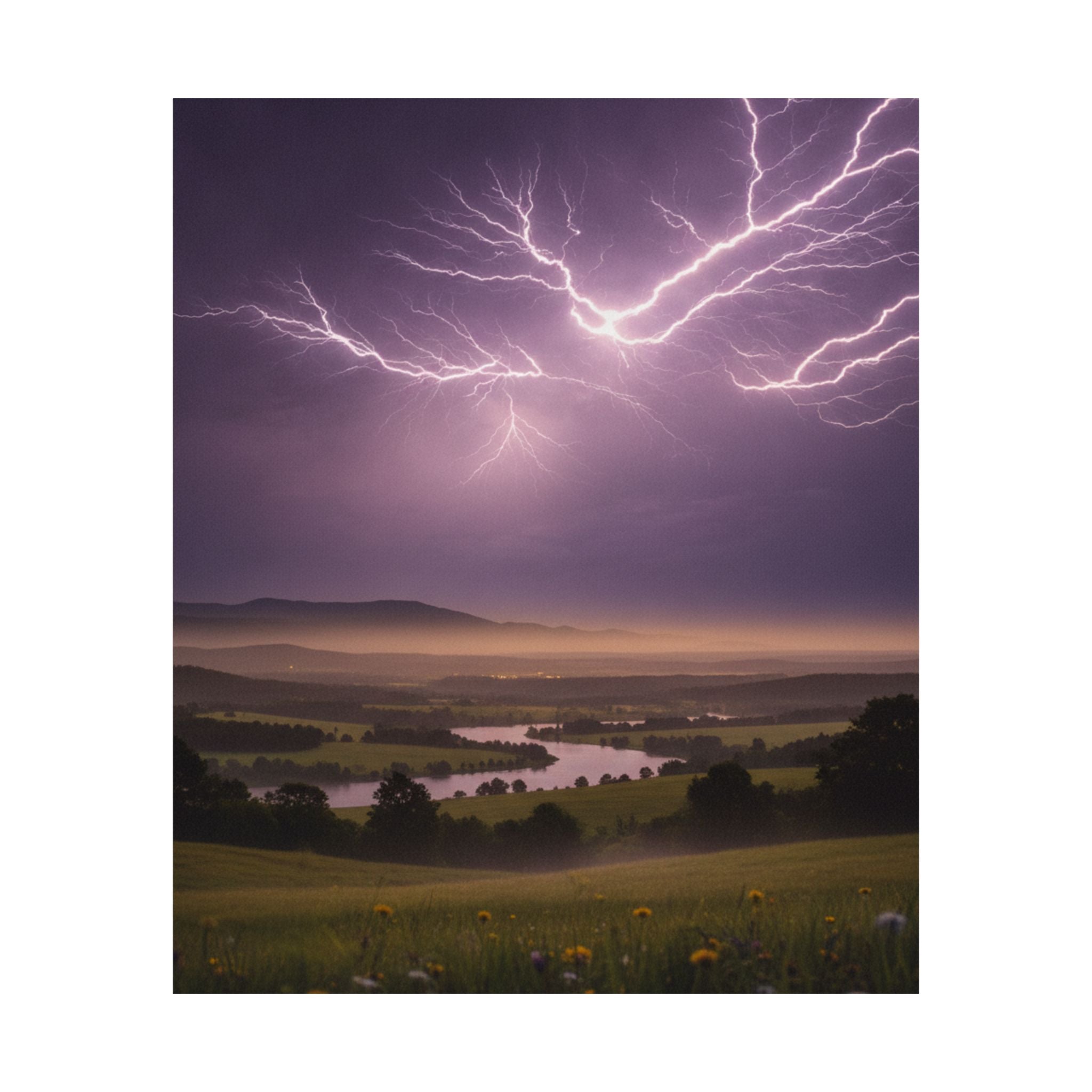 Scenic Nature — Lightning — Matte Poster