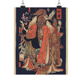 Japanese Street — The Dance Of The Beach Maidens From The Series Brocade Of The East — Matte Poster