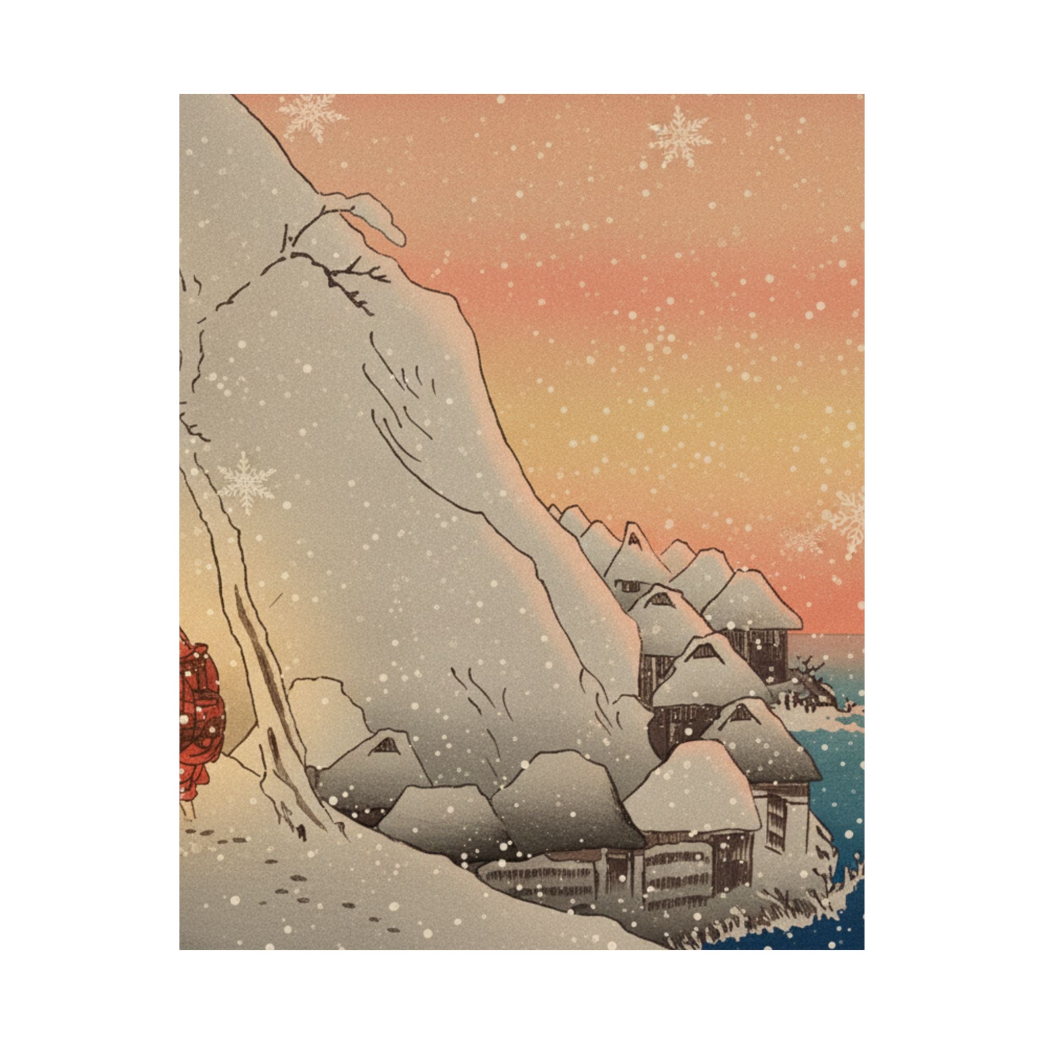 Southern Sunset — Nichiren In Snow At Tsukahara, Sodo Province — Matte Poster