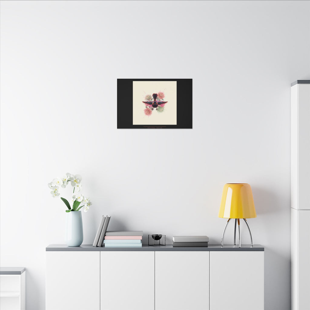 BRED IN THE CITY Flying Bird & Roses Matte Canvas