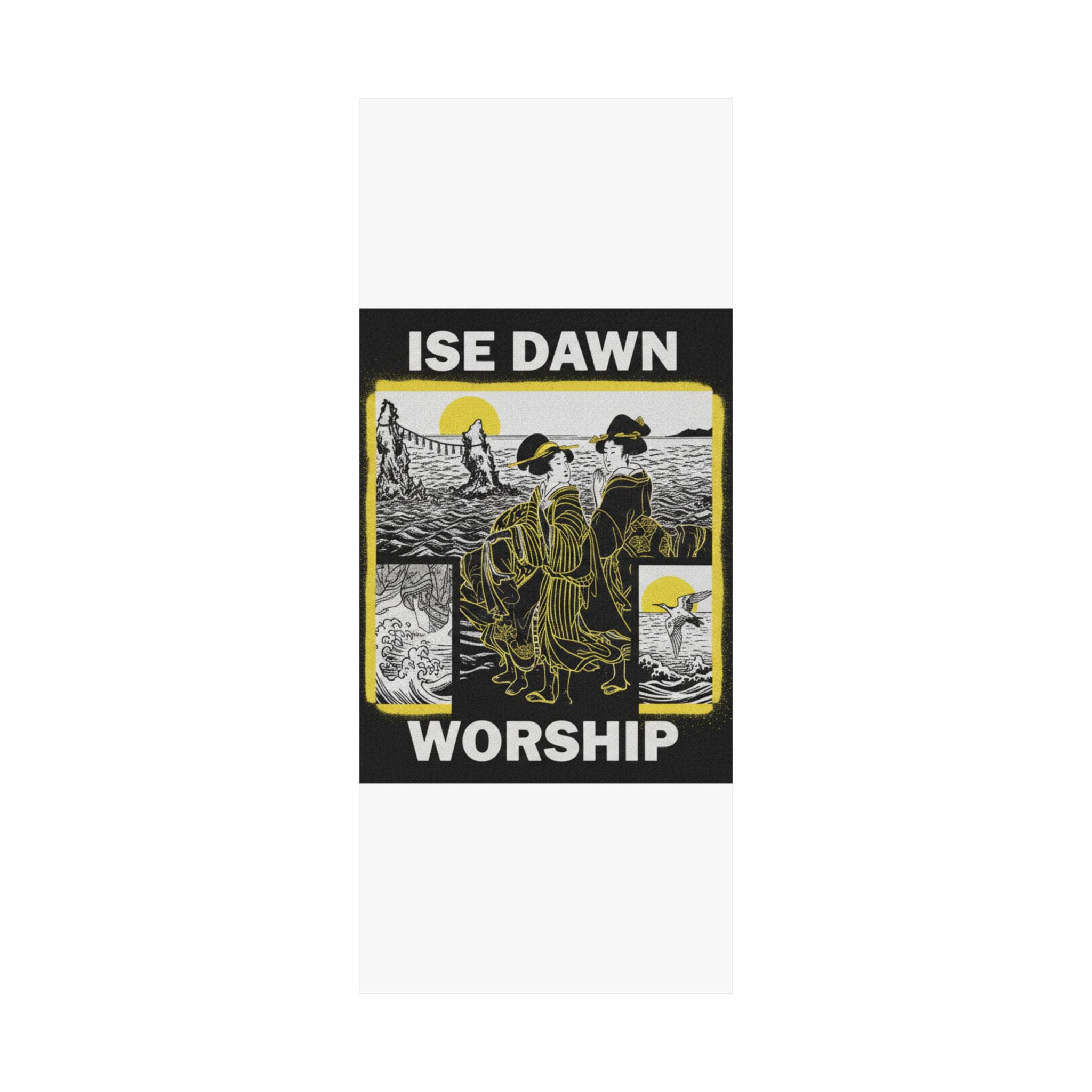 Streetwear Collage — Women Worshipping The Rising Sun Between The Twin Rocks At Ise — Matte Poster