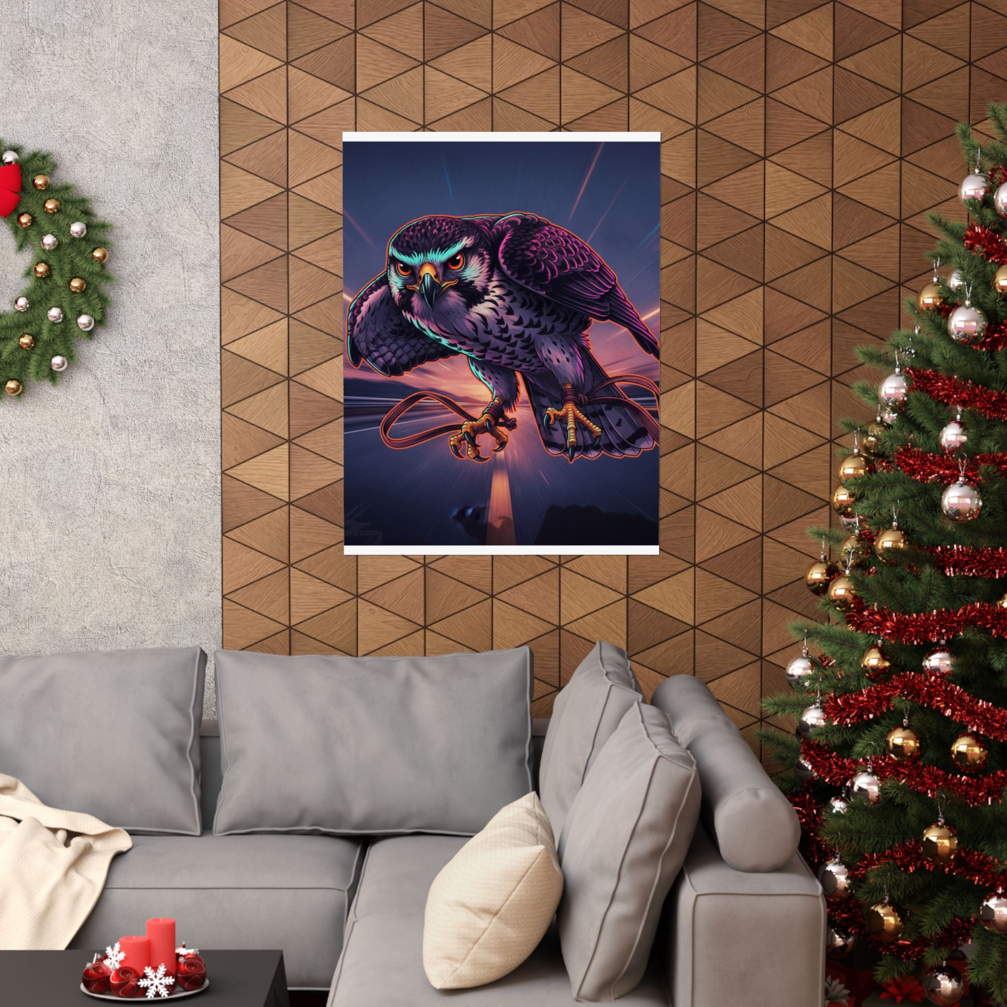 Fast Furious — Hawk Tied To Perch — Matte Poster