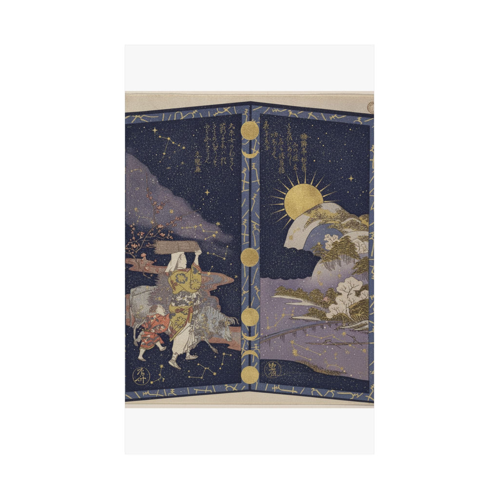 Celestial — Surimono In Shape Of Small Twofold Screen — Matte Poster