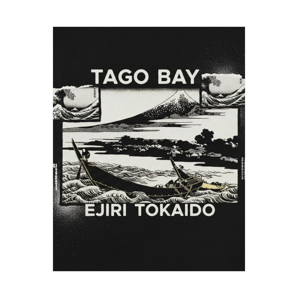 Streetwear Collage — Tago Bay Near Ejiri On The Tōkaidō (Tōkaidō Ejiri Tago No Ura Ryaku Zu), From Th — Matte Poster