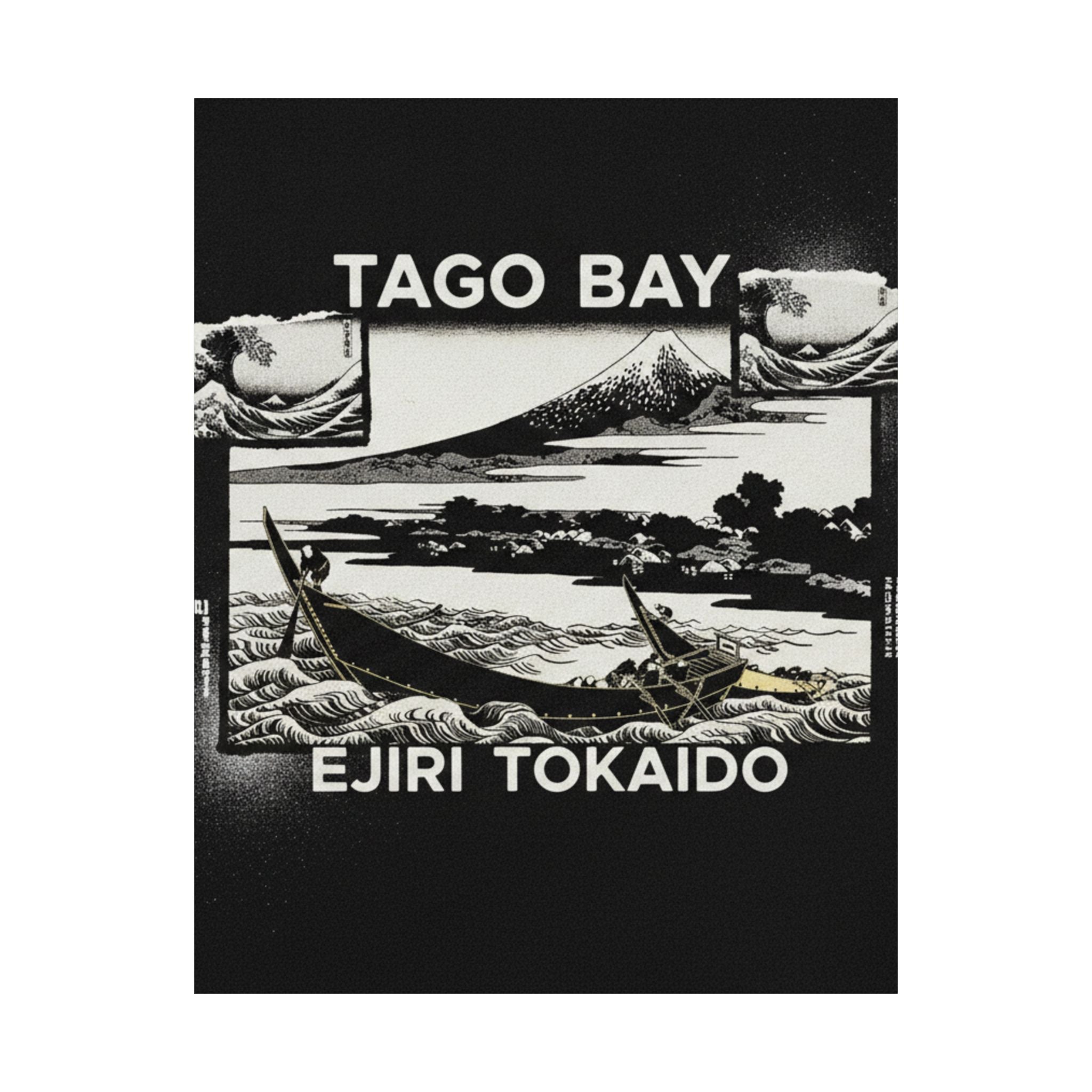Streetwear Collage — Tago Bay Near Ejiri On The Tōkaidō (Tōkaidō Ejiri Tago No Ura Ryaku Zu), From Th — Matte Poster