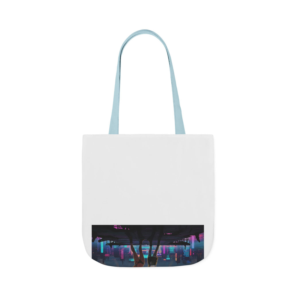 Anime Girls Under Lightning Storm Canvas Tote Bag