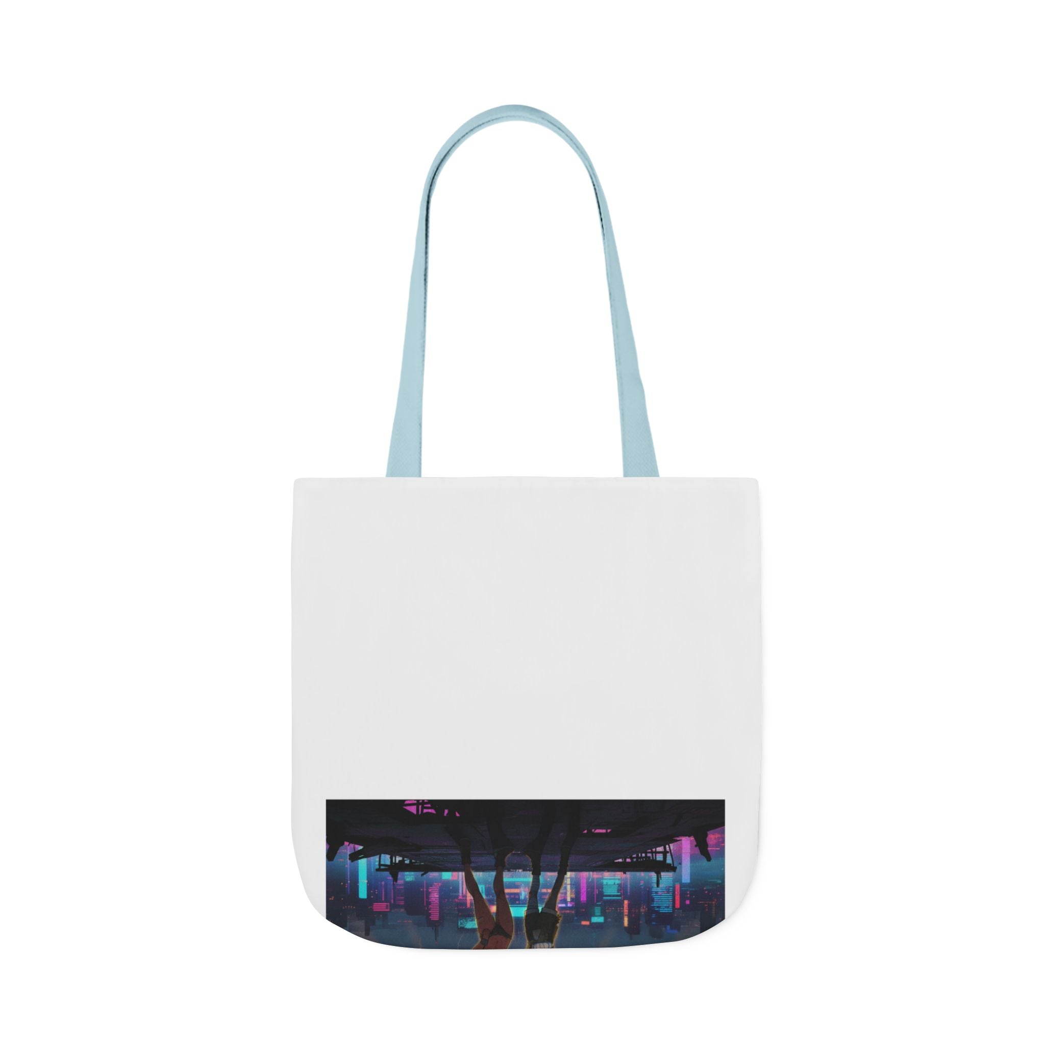 Anime Girls Under Lightning Storm Canvas Tote Bag