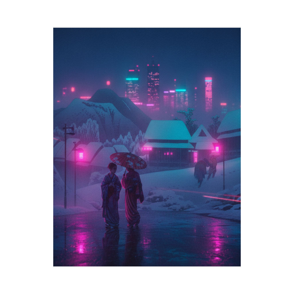 Neon Noir — Evening Snow — Matte Poster