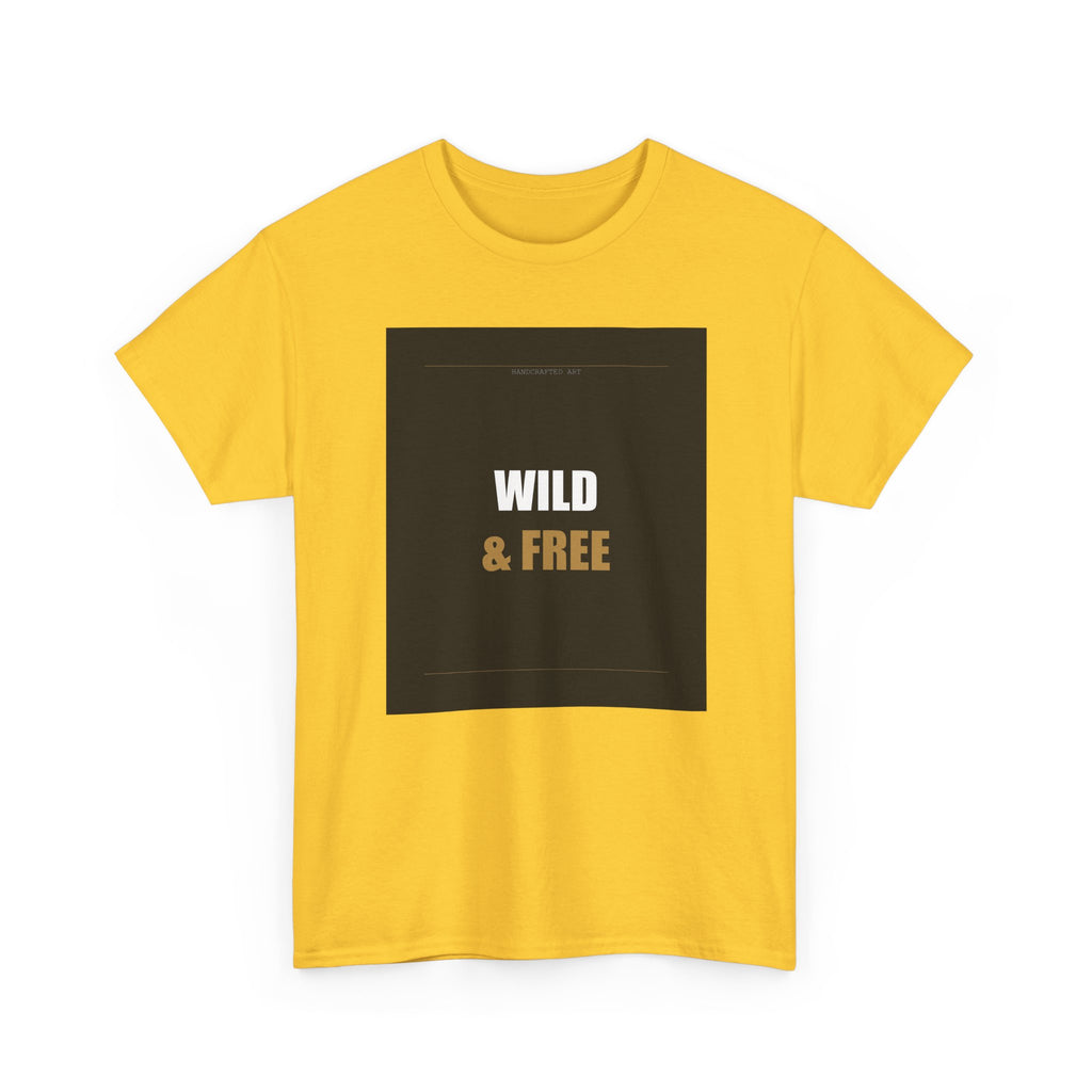 Wild & Free Two-Tone Minimal Typography Graphic Tee