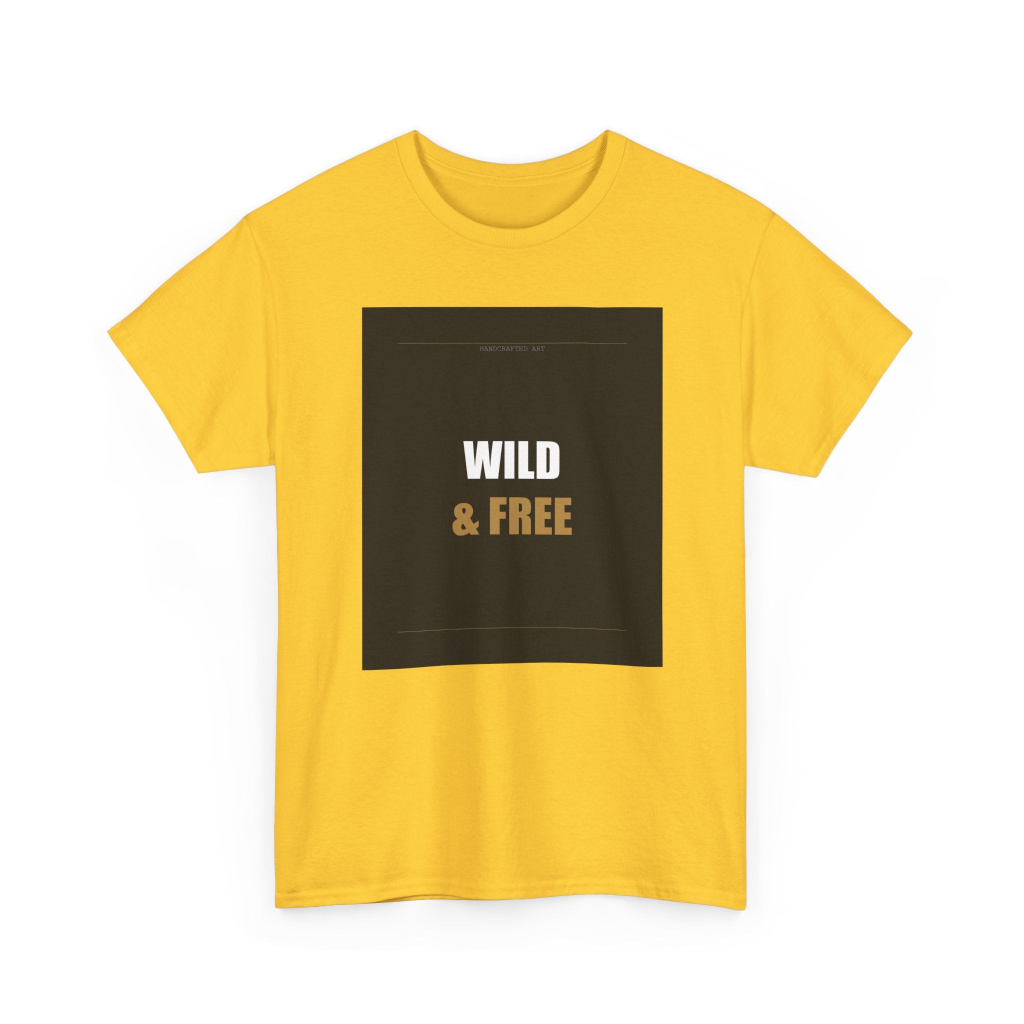 Wild & Free Two-Tone Minimal Typography Graphic Tee