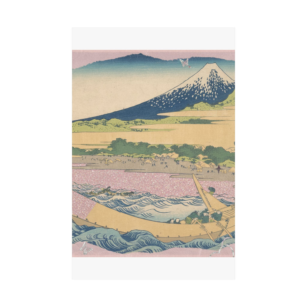 Scenic Nature — Tago Bay Near Ejiri On The Tōkaidō (Tōkaidō Ejiri Tago No Ura Ryaku Zu), From Th — Matte Poster