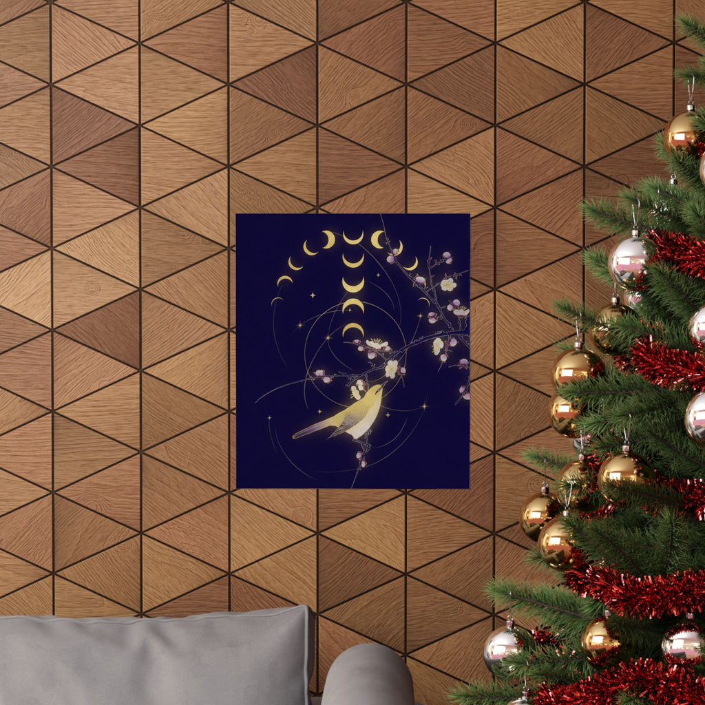 Celestial — New Moon; Nightingale On A Plum Branch — Matte Poster