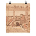 Southern Sunset — Fishing Boats With Nets Under Ryōgoku Bridge — Matte Poster