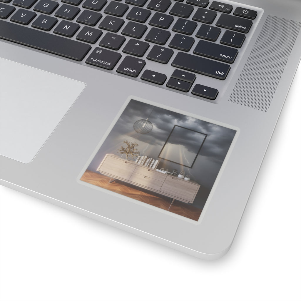 Dramatic Storm — Interior — Kiss-Cut Sticker
