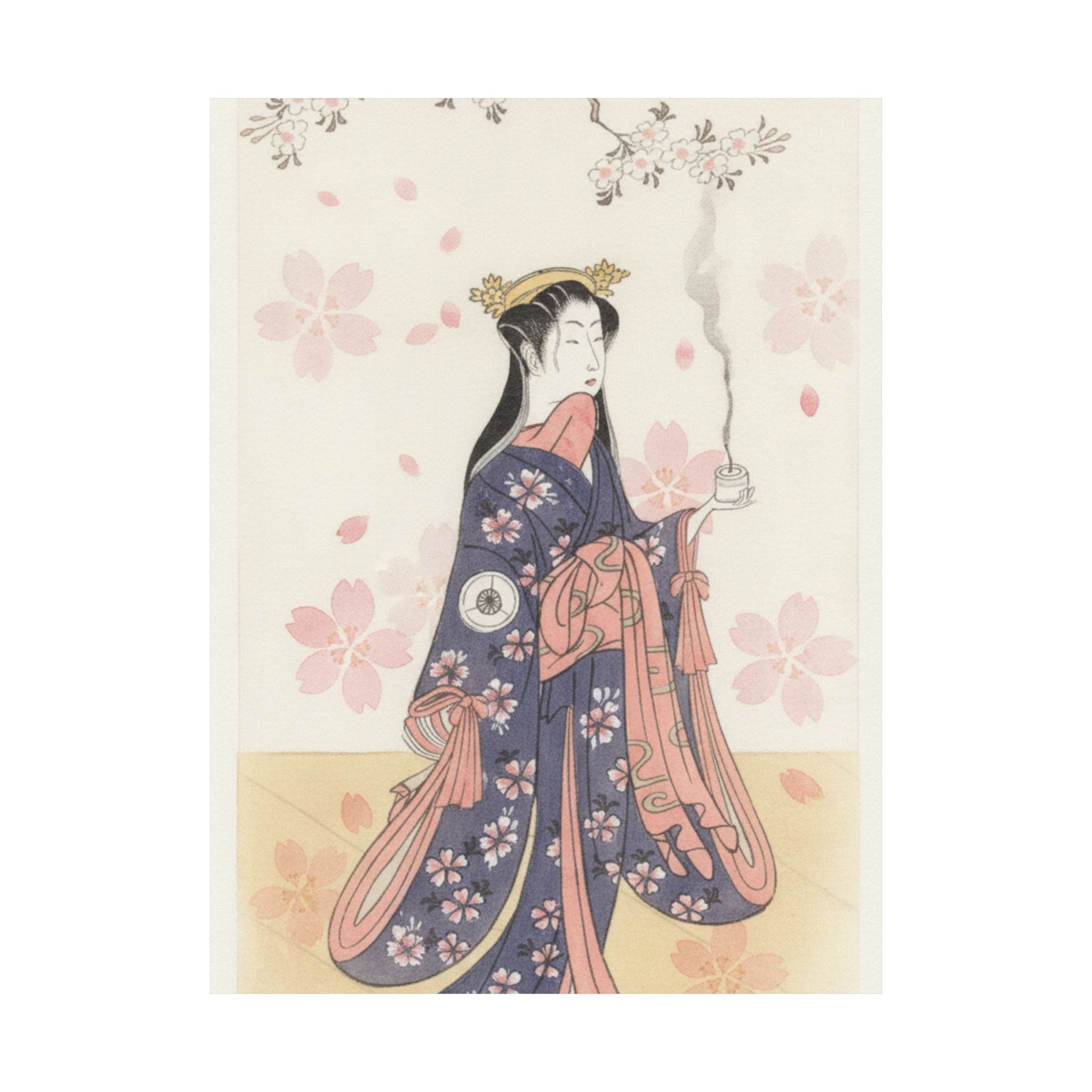 Watercolor — The Actor Iwai Hanshirō Iv As Sakura Hime, The Cherry Princess — Matte Poster