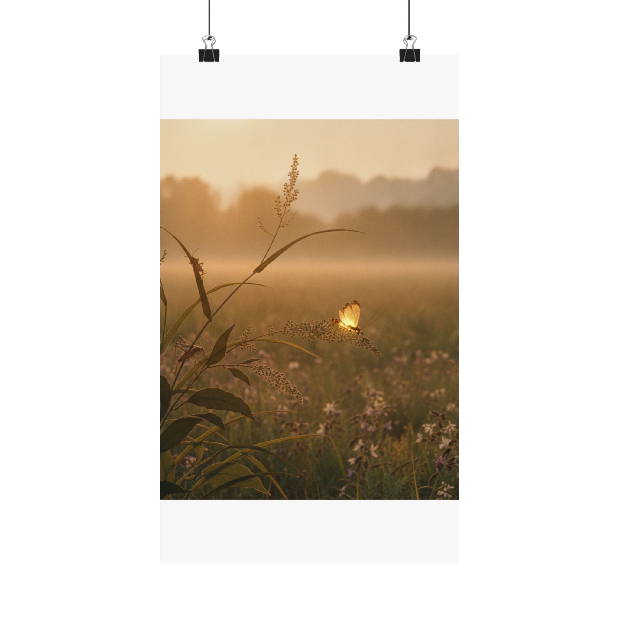 Scenic Nature — Tree Cricket (Matsumushi); Firefly (Hotaru), From The Picture Book Of Crawling C — Matte Poster