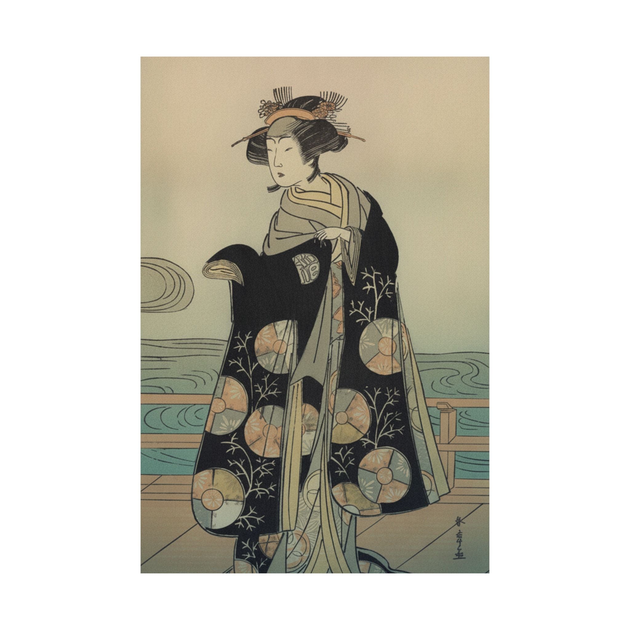 Affirmation — Yoshizawa Iroha As A Woman Standing On The Engawa Of A House By A River — Matte Poster