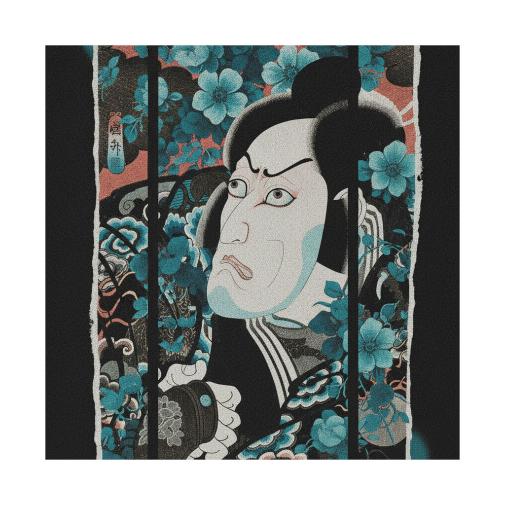 Streetwear Collage — Kabuki Actor Ichikawa Ebizō V As Kumagai Jirō Naozane — Matte Poster