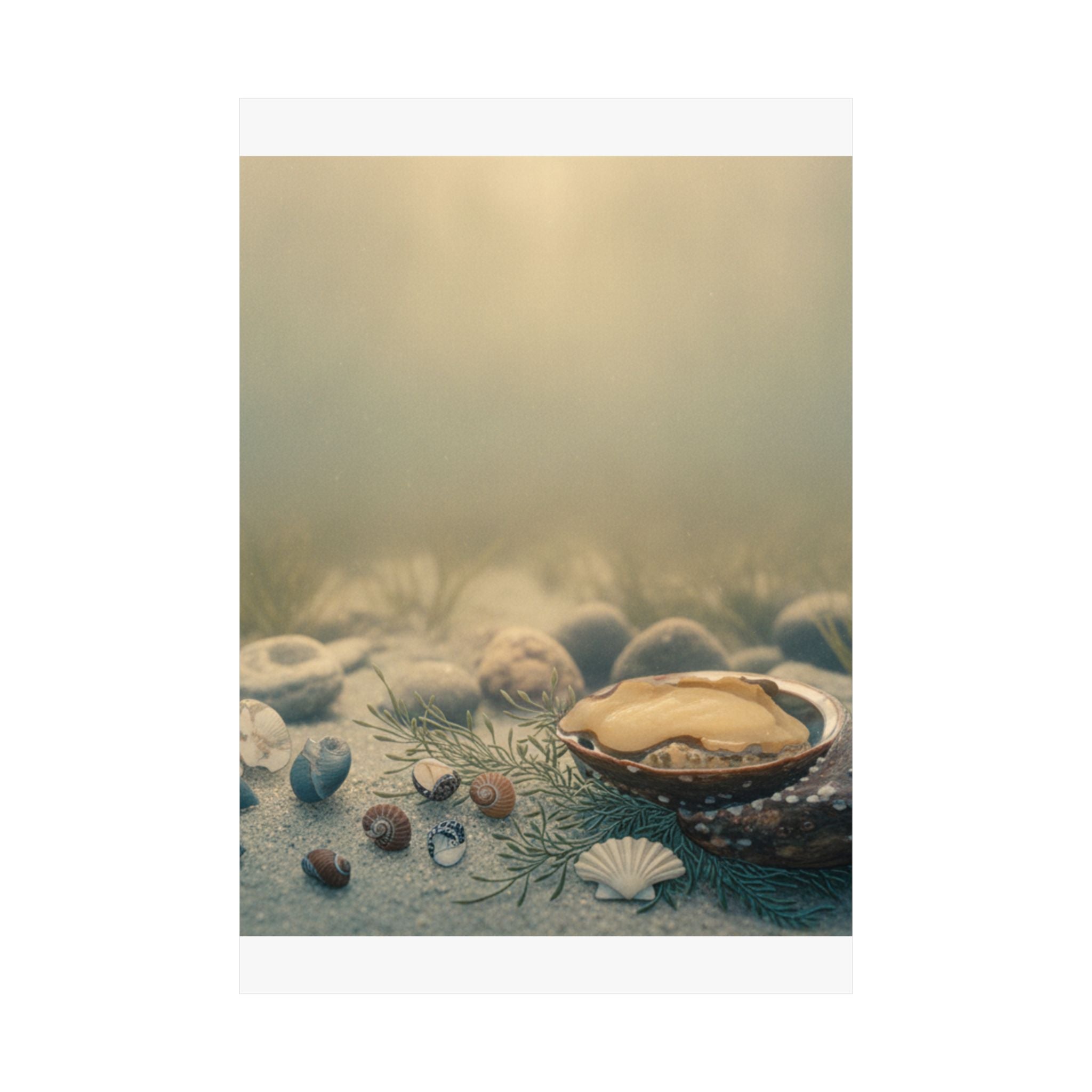Scenic Nature — Shells Under Water — Matte Poster