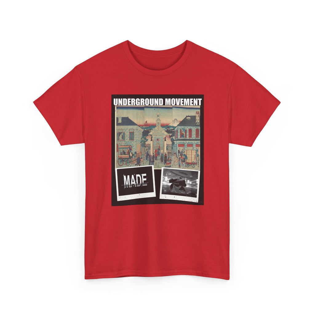 UNDERGROUND MOVEMENT | Illustration Of Foreign Residences And The Catholic Church In Yokohama (Yokohama Collage Tee — Graphic Tee