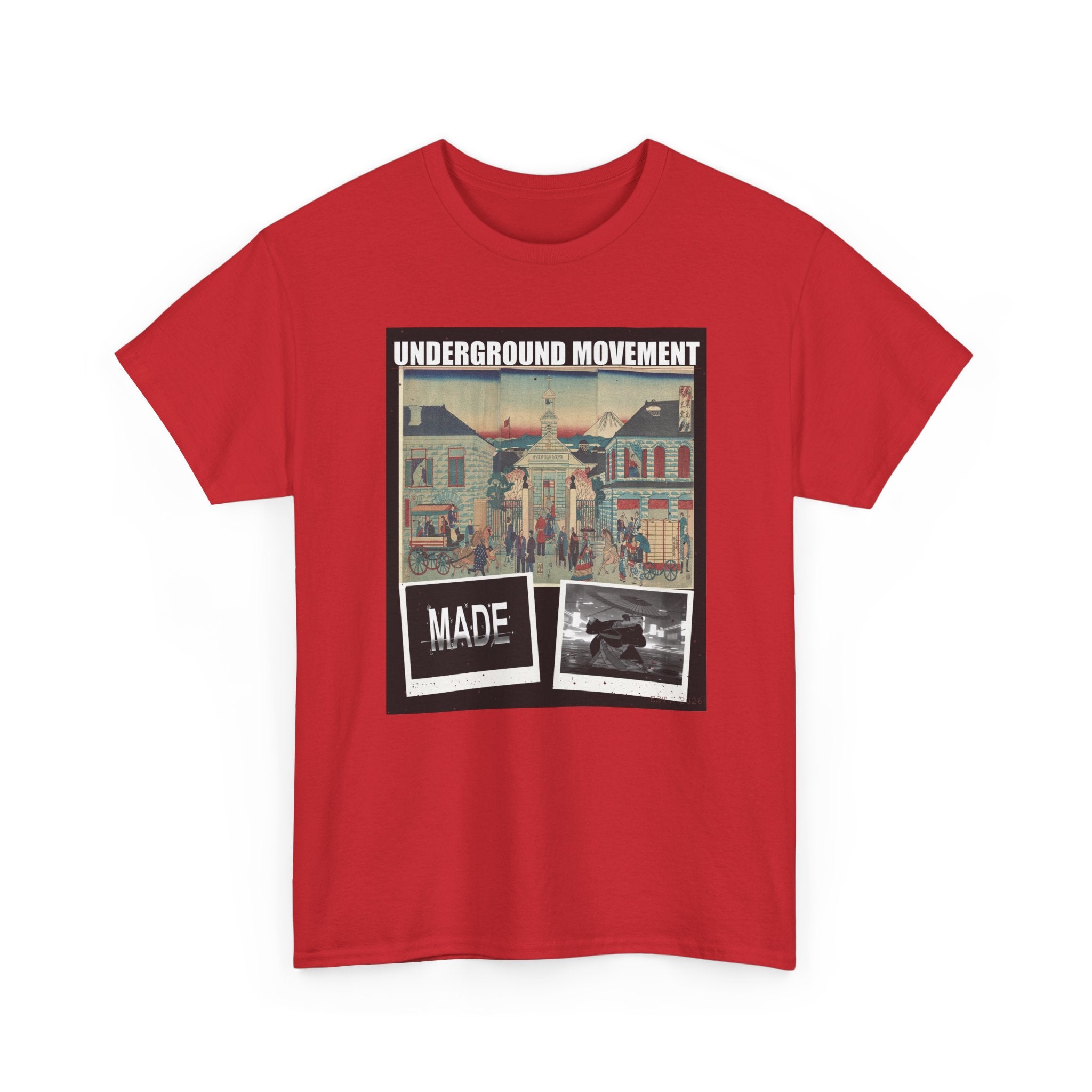 UNDERGROUND MOVEMENT | Illustration Of Foreign Residences And The Catholic Church In Yokohama (Yokohama Collage Tee — Graphic Tee
