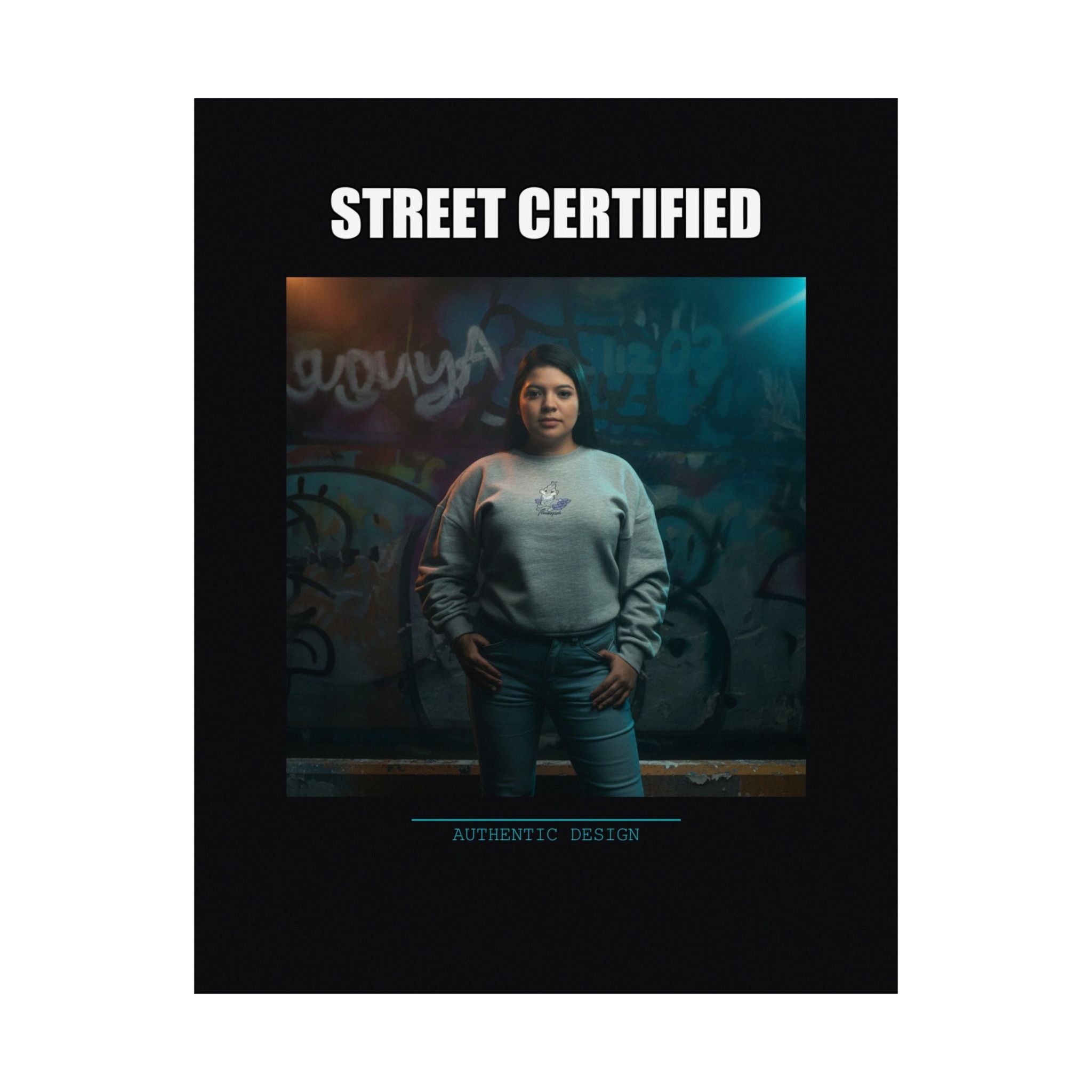 Street Certified Graffiti Wall Portrait Matte Poster
