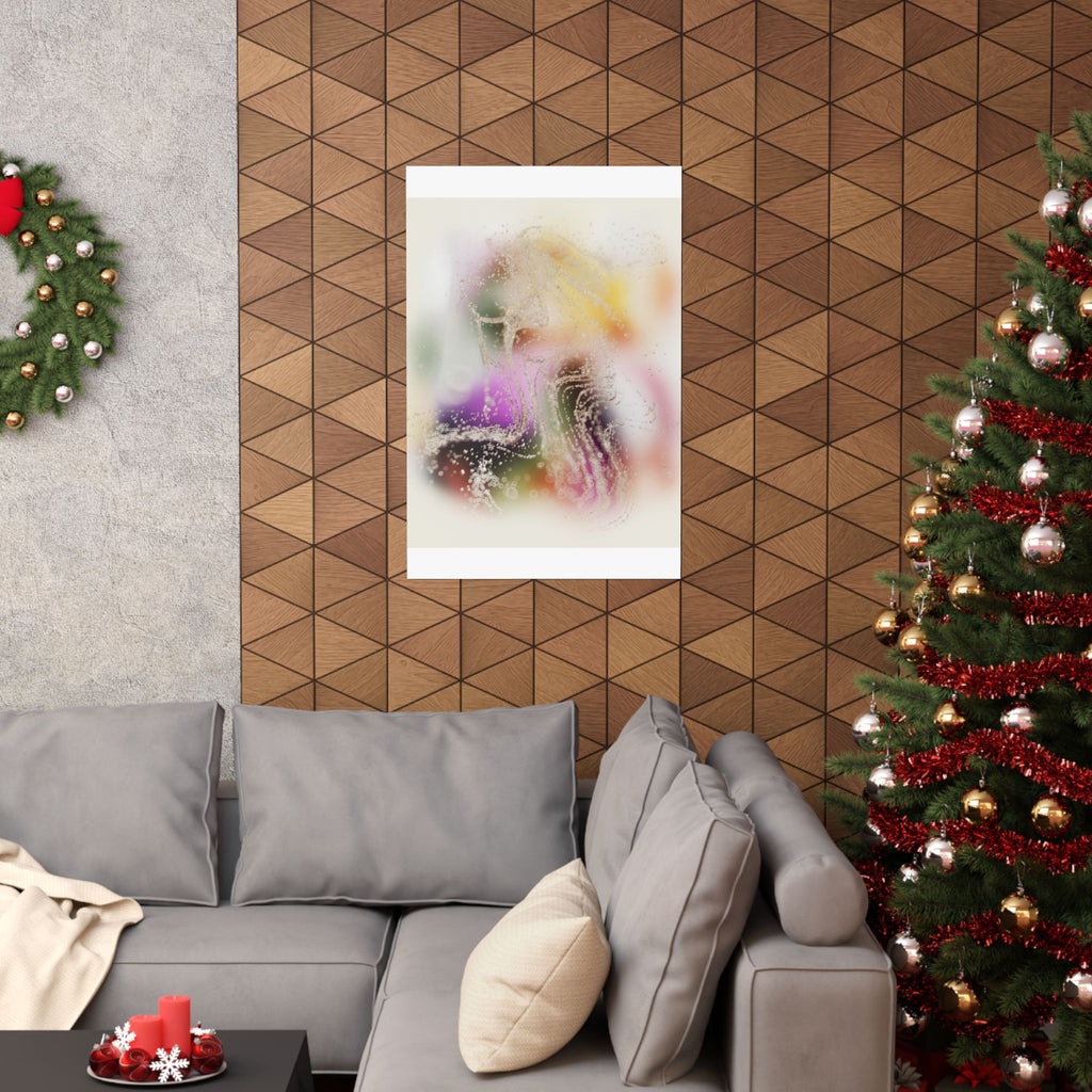 Dreamy Blurred Colour Cloud Abstract Art Poster