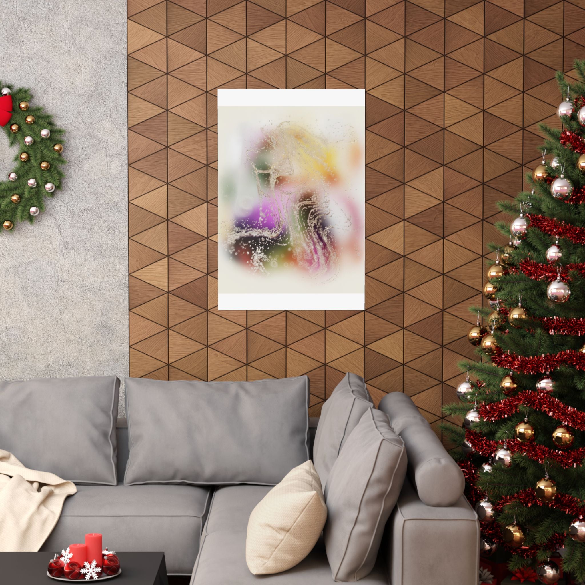 Dreamy Blurred Colour Cloud Abstract Art Poster