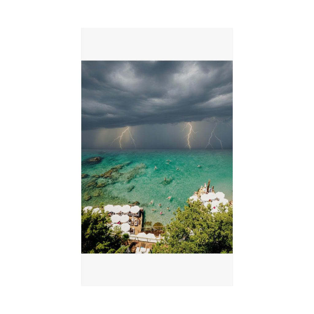 Dramatic Storm — Beach — Matte Poster