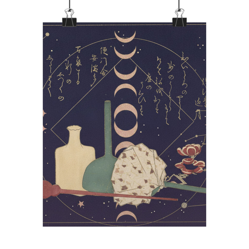 Celestial — Glass-Wares With Plum Blossoms — Matte Poster